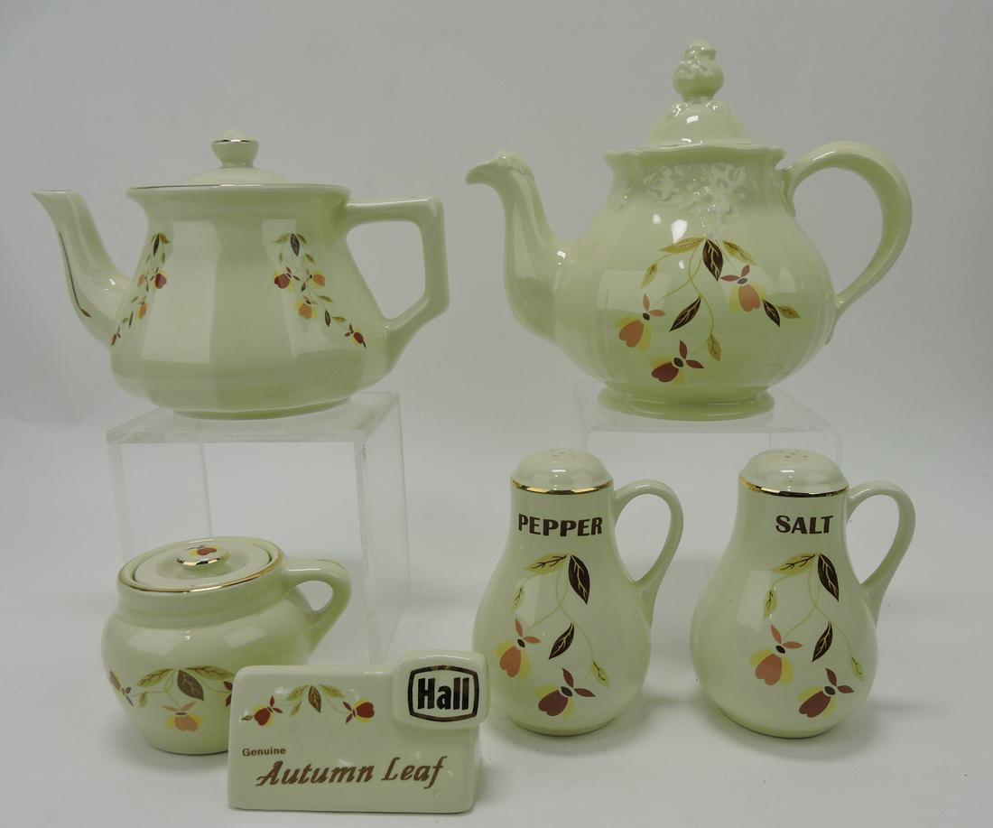 Hall China Autumn Leaf lot of 5 pieces. (1 of 1)