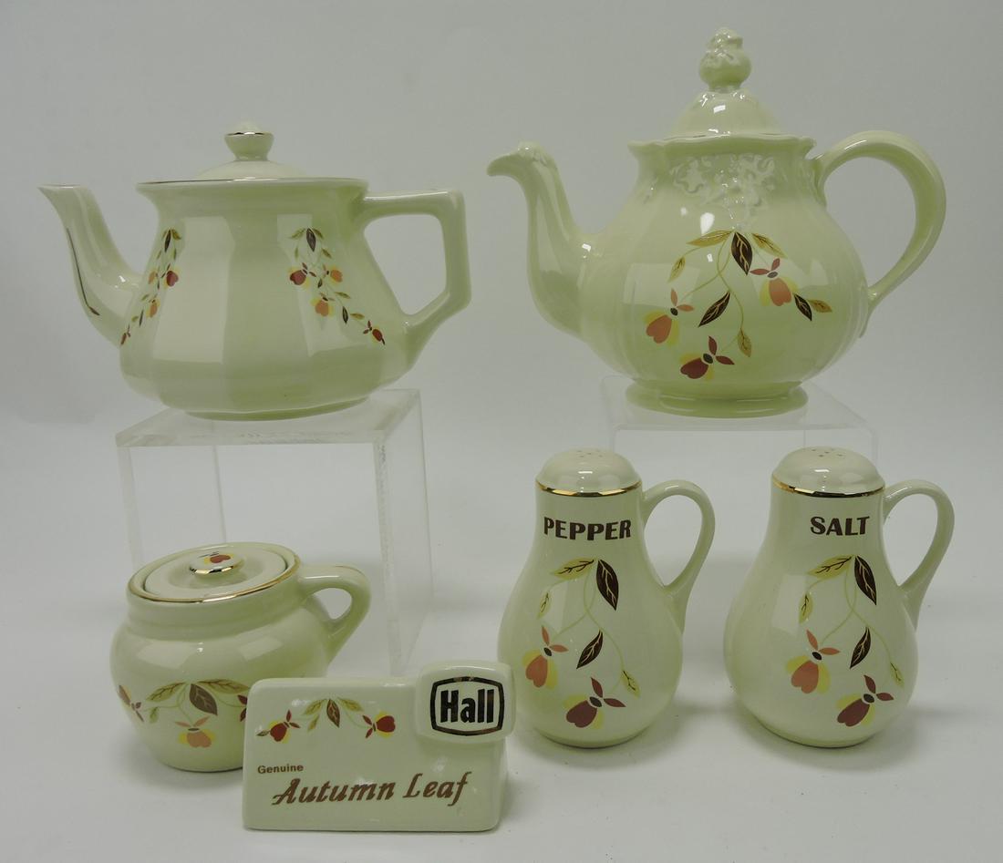 Hall China Autumn Leaf lot of 5 pieces, (1 of 1)