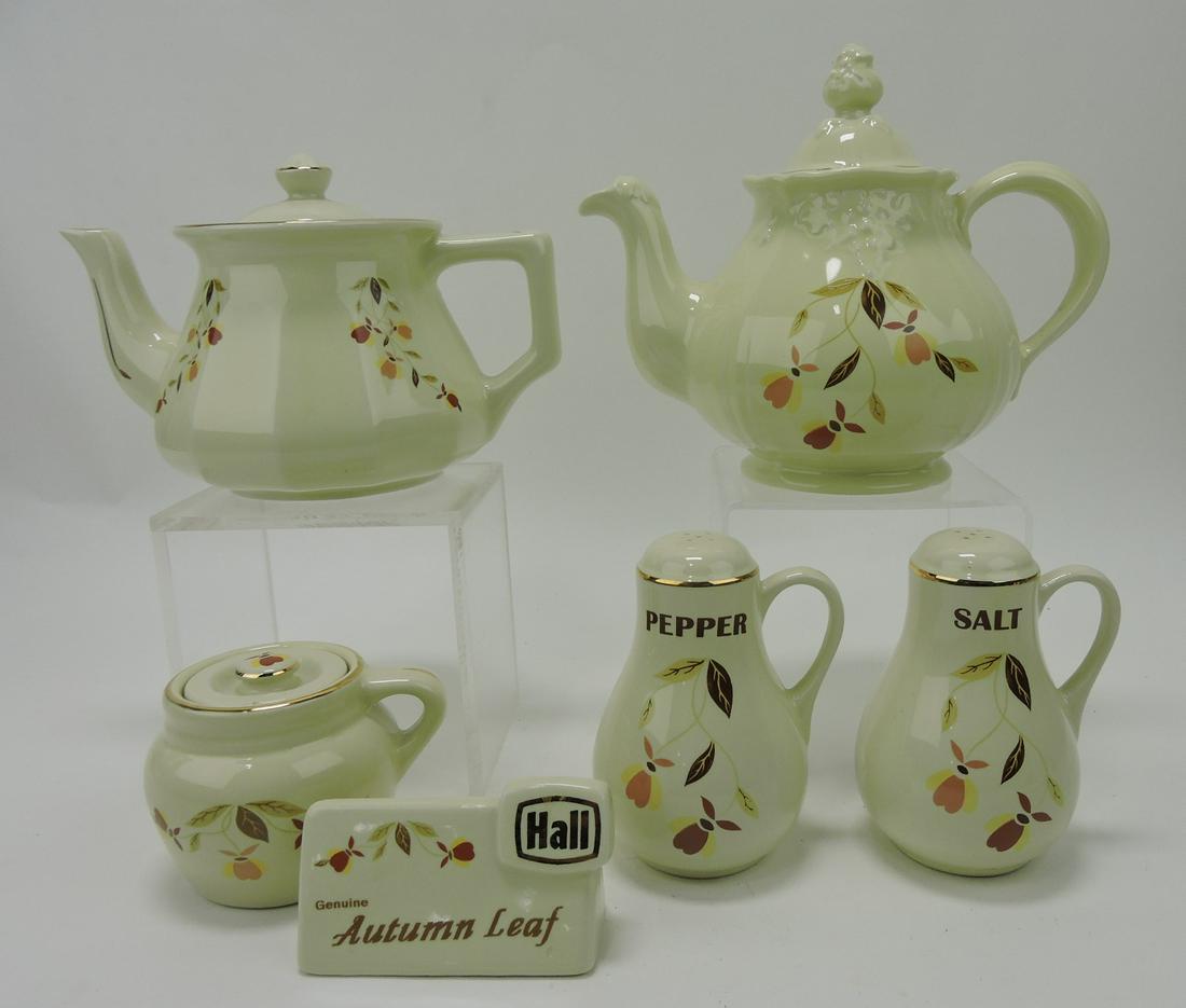 Hall China Autumn Leaf lot of 5 pieces, (1 of 1)