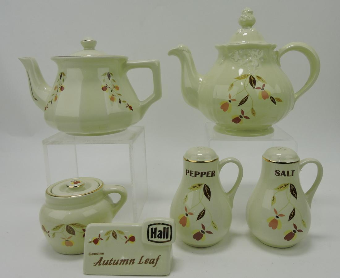 Hall China Autumn Leaf lot of 5 pieces, (1 of 1)