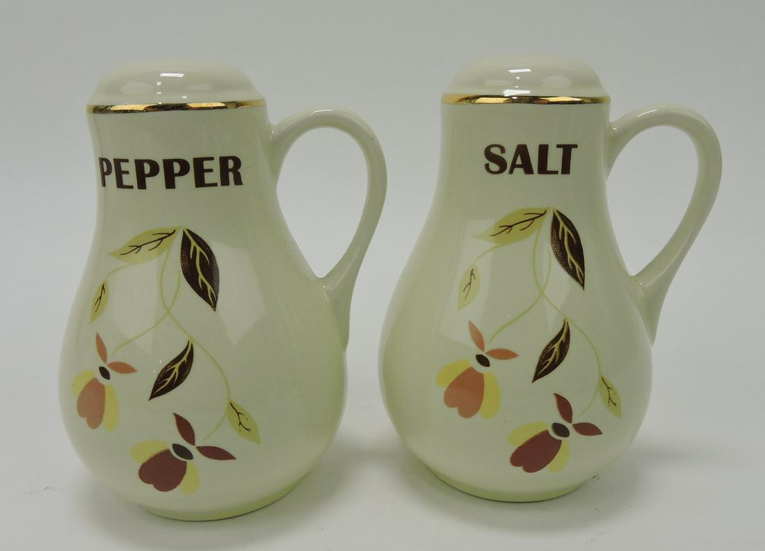 Hall China Autumn Leaf lot of 4 pair range (1 of 1)