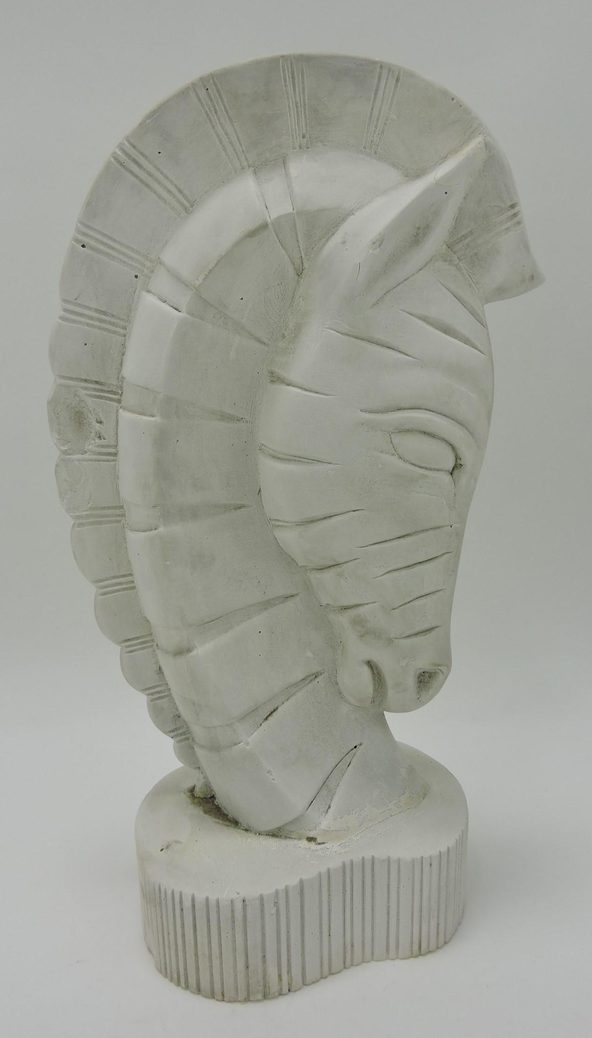 Hall China horse head bisque sample lamp (1 of 1)