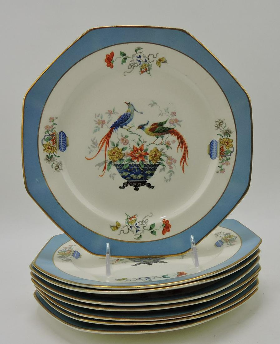 Edwin Knowles set of 8 plates with birds (1 of 1)
