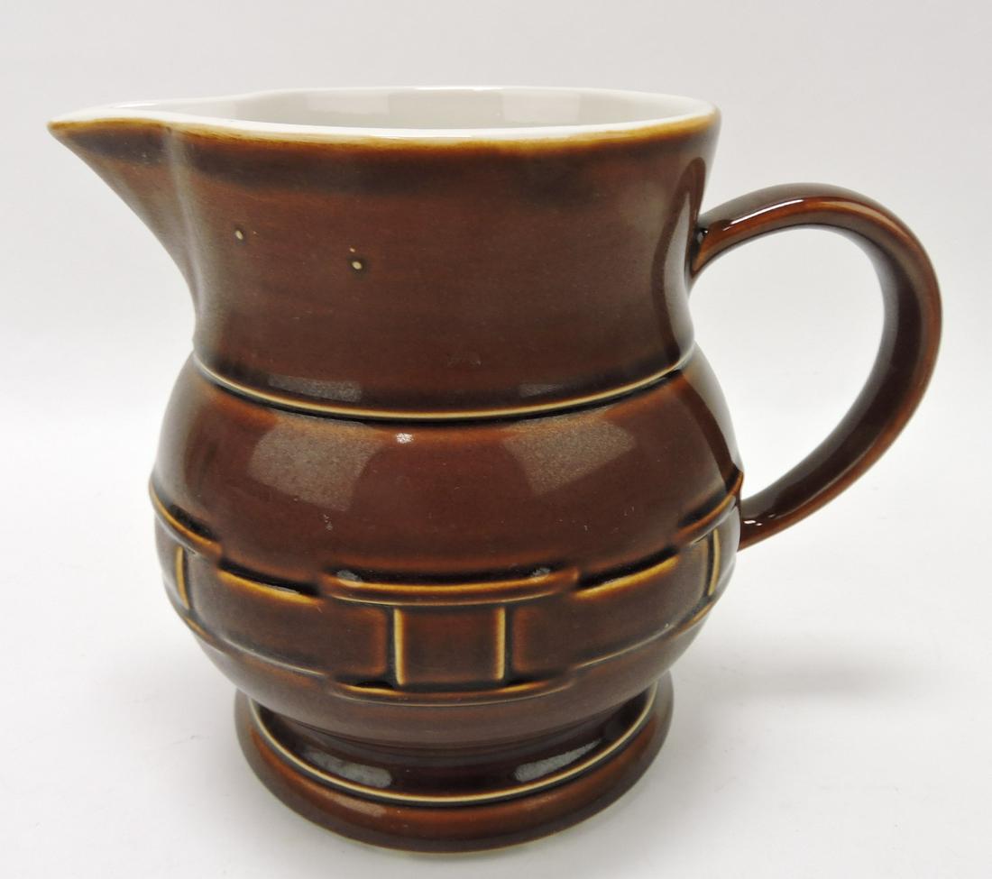 Hall China basketweave 7 1/2" pitcher made (1 of 1)