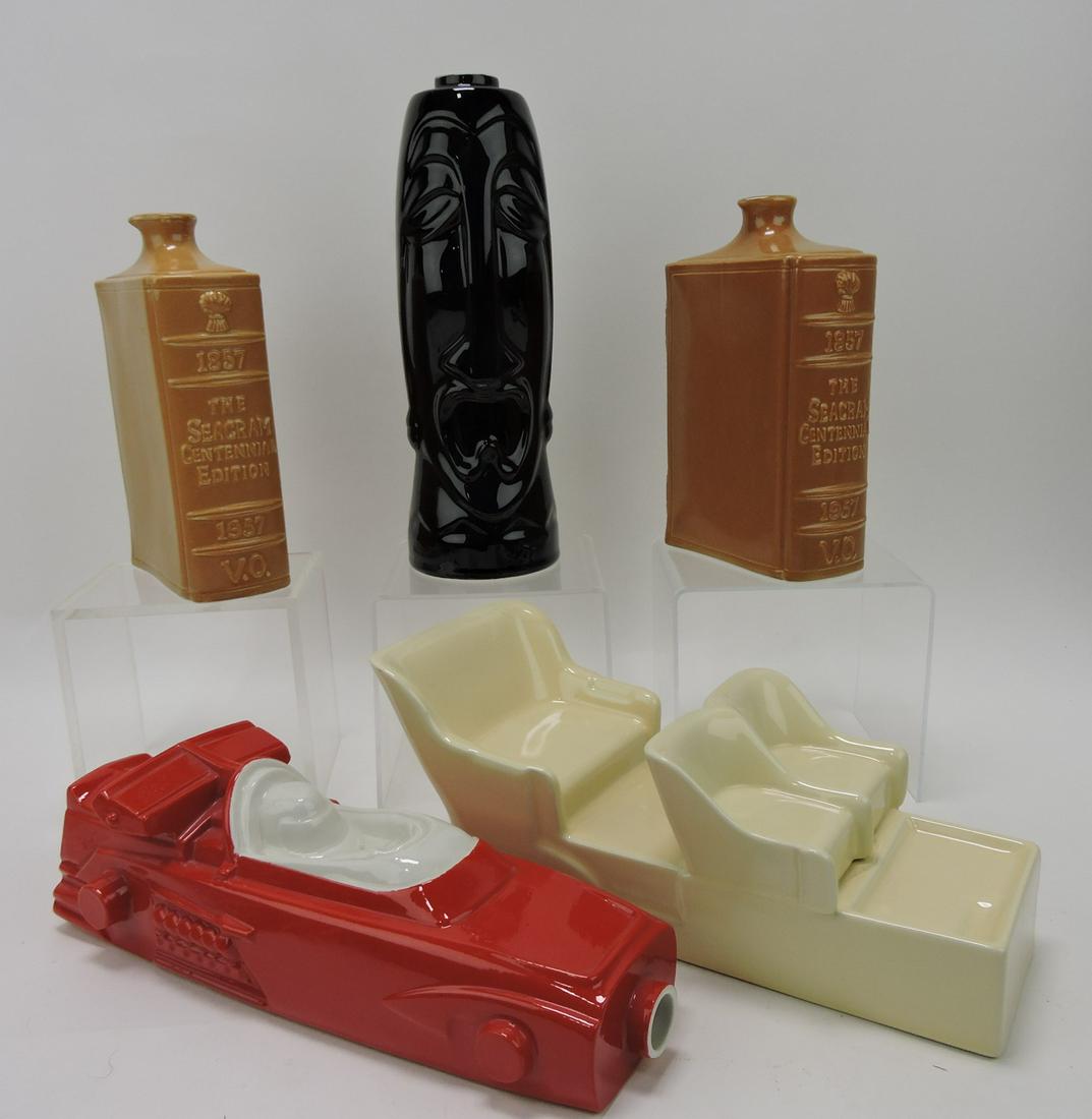 Hall China lot of 5 partial decanters (1 of 1)