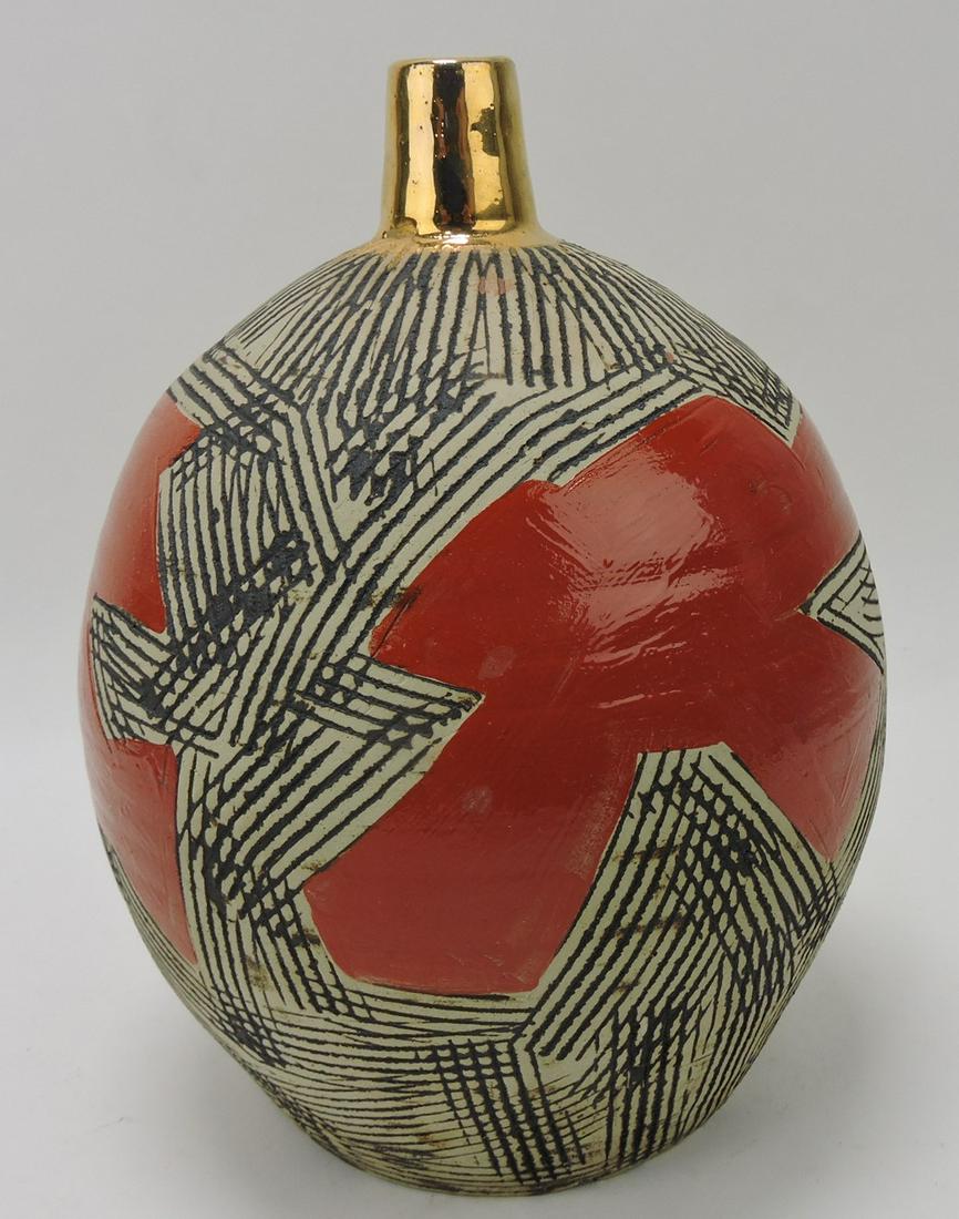 MCM Kravec art pottery vase, 10 1/2" (1 of 2)