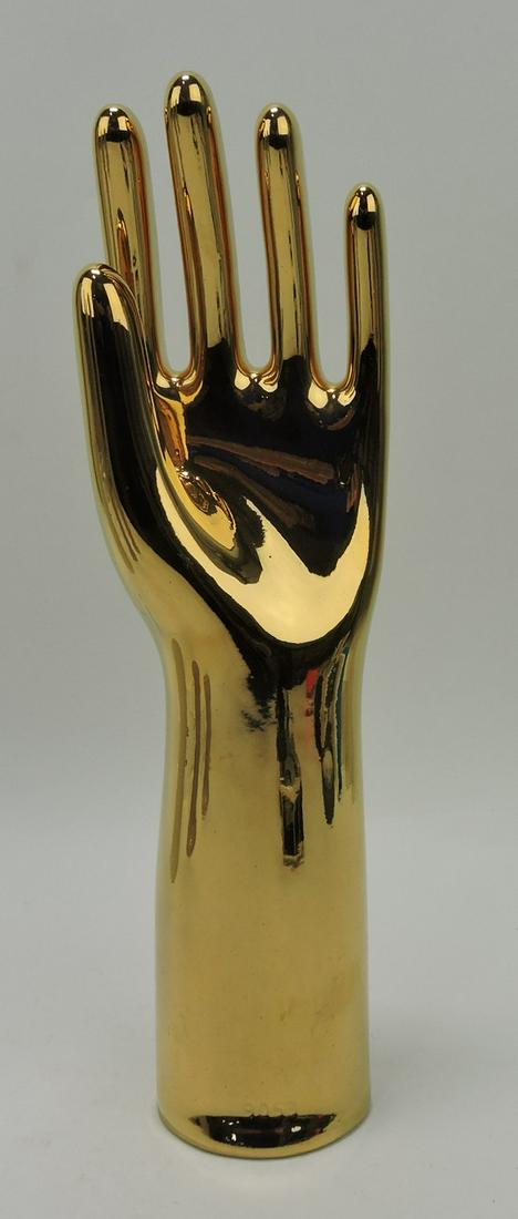 Hall China glove mold, 15", gold (1 of 1)