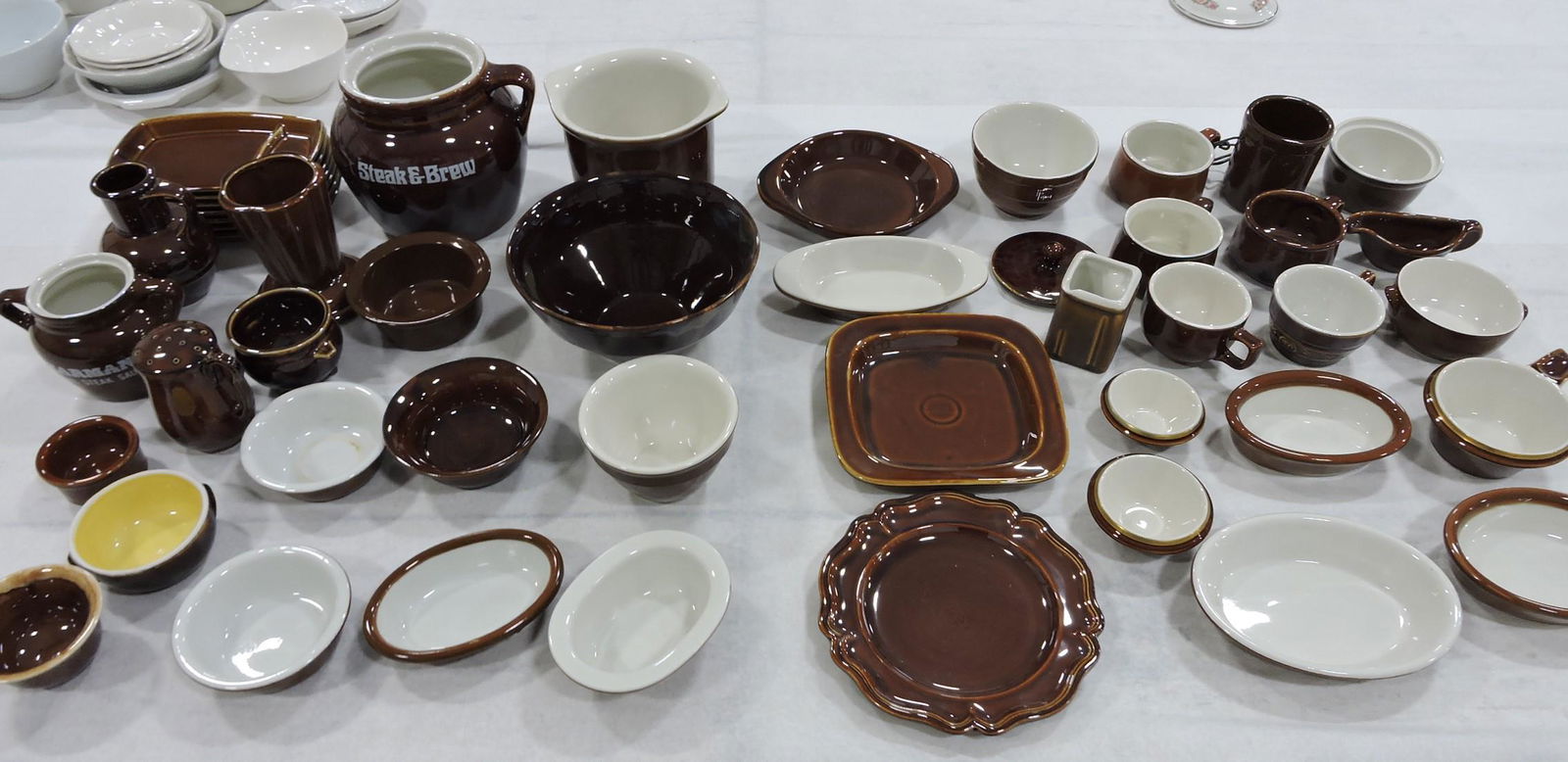 Hall China lot of 47 pcs of brownware (1 of 1)