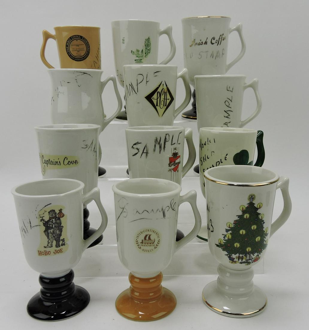 Hall China lot of 12 pedestal mugs, all shop (1 of 1)