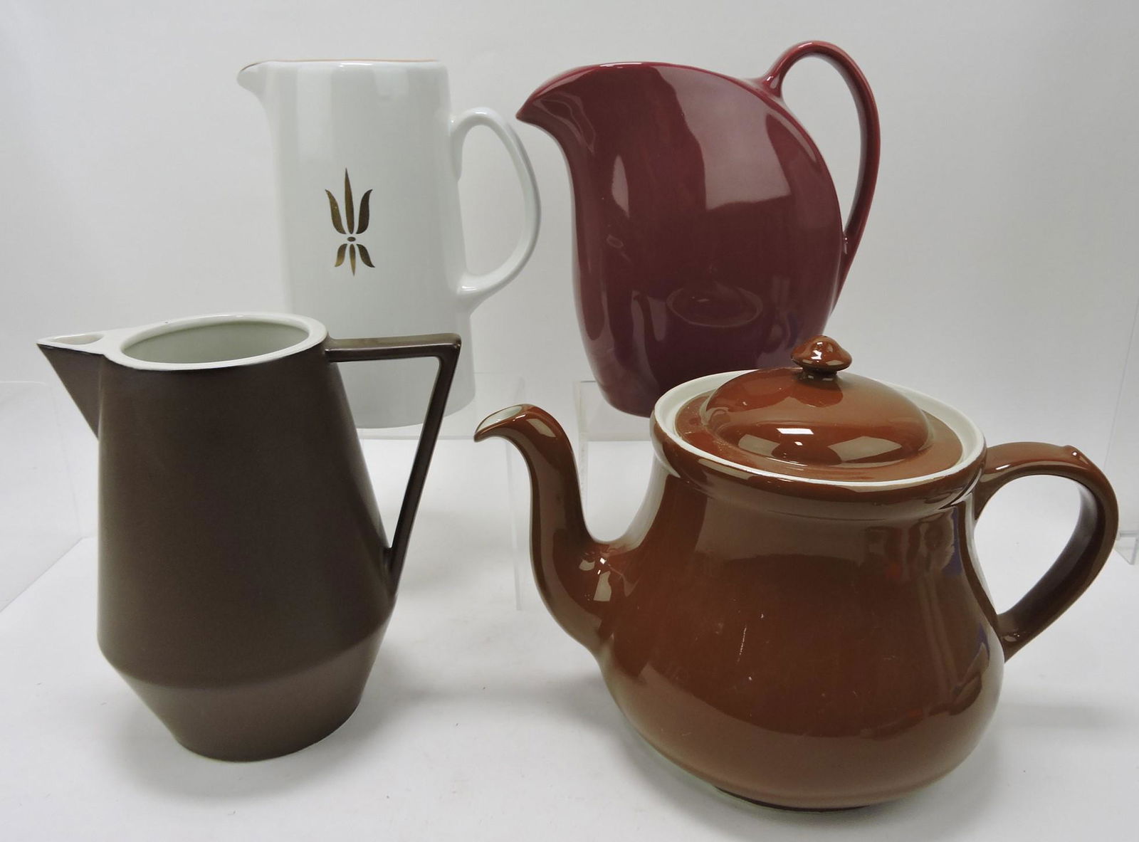 Hall China lot of 2 pitchers, coffee pot (1 of 1)
