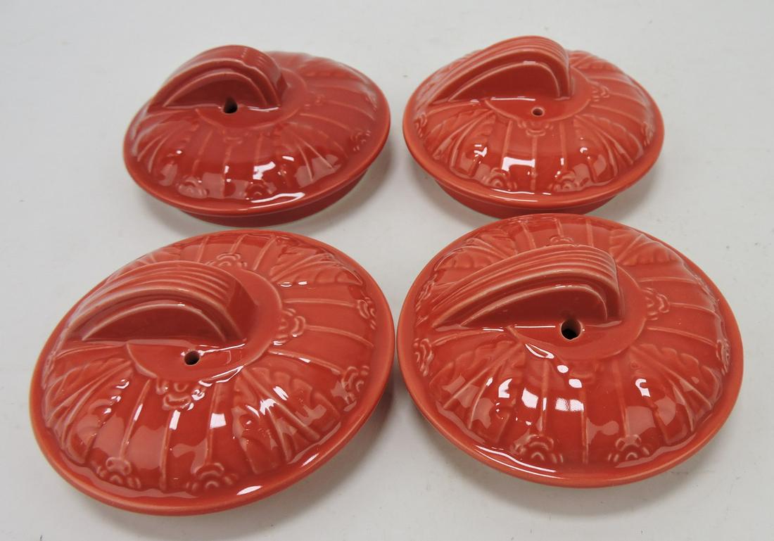 Hall China lot of 4 Danielle teapot lids (1 of 1)