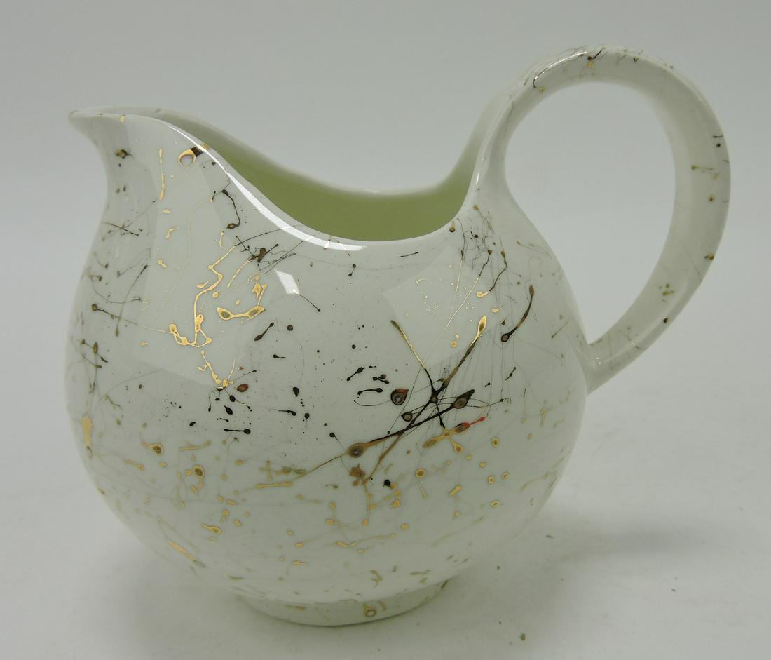 Hall China MCM Eva Zeisel Tomorrow's: Classic creamer, shop sample, experimental glaze