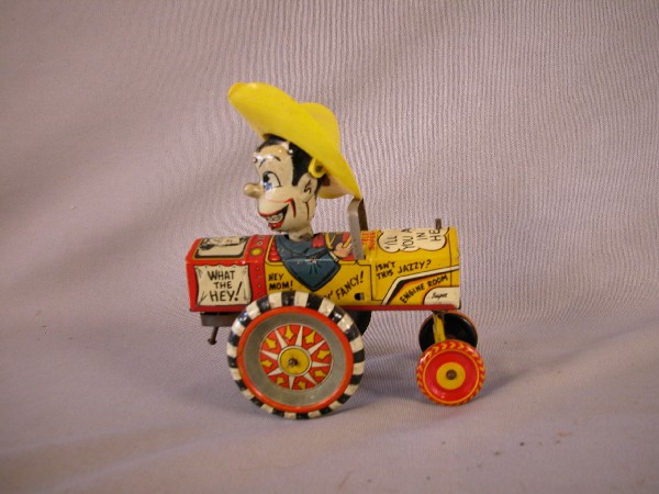 Louis Marx tin lithograph Milton Berle car: Louis Marx tin lithograph Milton Berle car