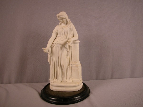Parian figure of lady with dagger: Parian figure of lady with dagger