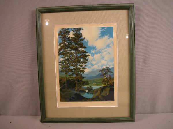 Maxfield Parrish print "The Templed Hills", 8" x 1: Maxfield Parrish print "The Templed Hills", 8" x 11"