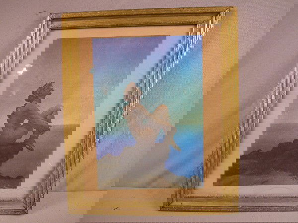 Maxfield Parrish print, "Stars", 10 1/2" x 15": Maxfield Parrish print, "Stars", 10 1/2" x 15"