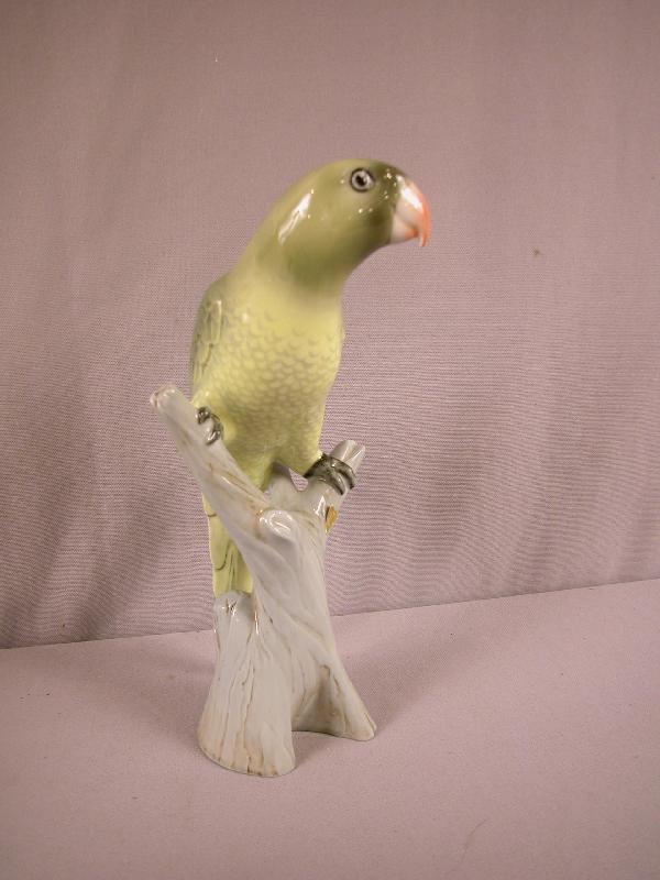 Royal Dux parrot, 11 1/2"h: Royal Dux parrot, 11 1/2"h