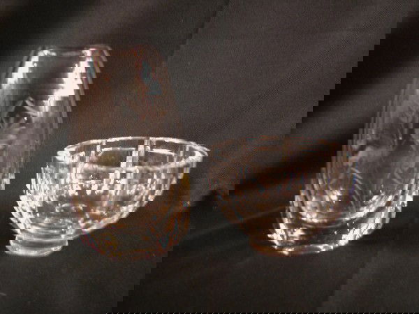 Korta vase and Orrefors small bowl: Korta vase and Orrefors small bowl