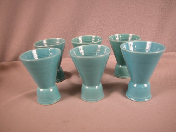 Fiesta Harlequin double egg cup group - 6 turquois: Fiesta Harlequin double egg cup group - 6 turquoise