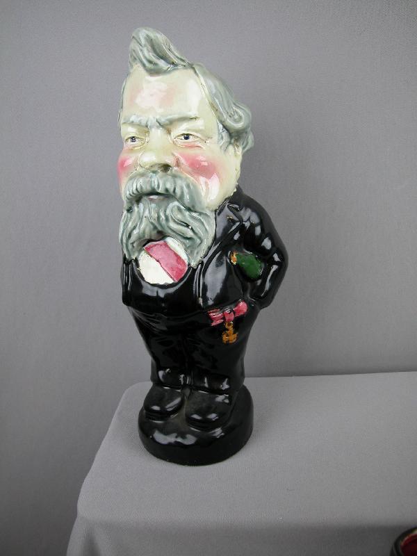 French "Armand Fallieres" figural pitcher, ref:: French "Armand Fallieres" figural pitcher, ref: Cunningham p. 144, 12"