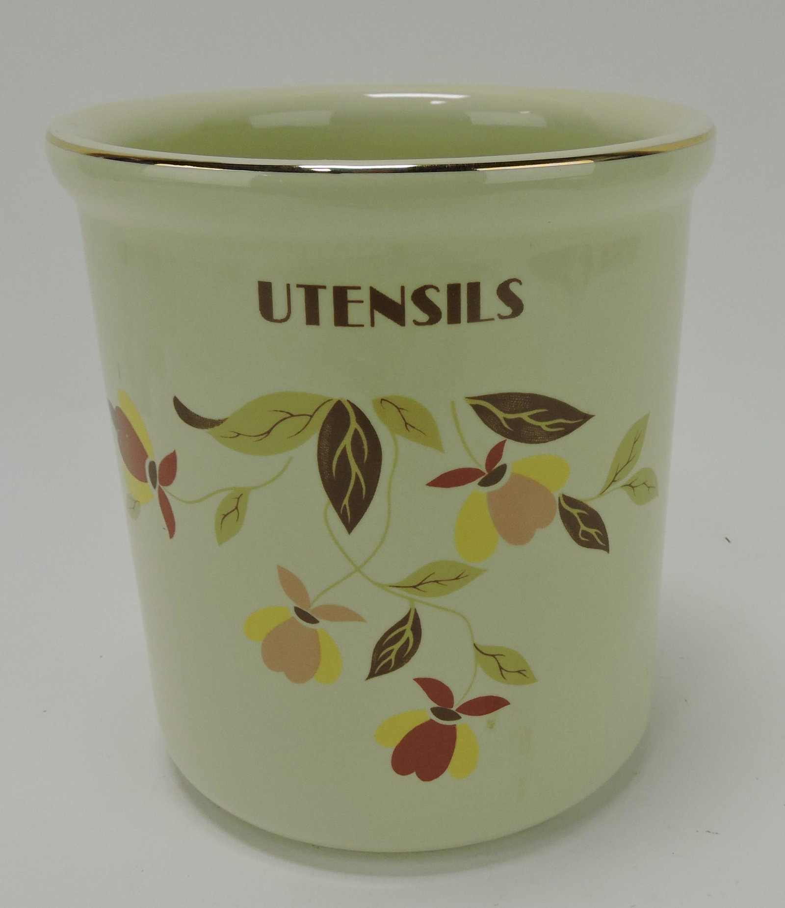 Hall China Autumn Leaf utensil crock: .
