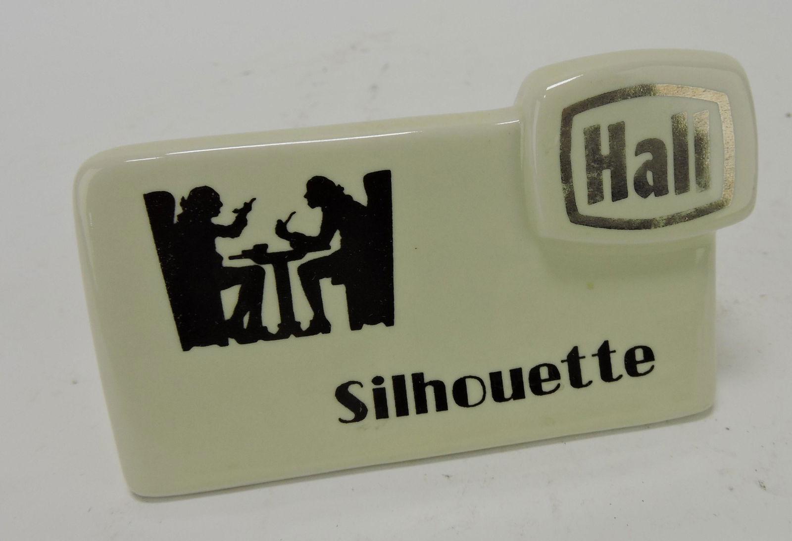 Hall China Silhouette shelf sign (1 of 1)