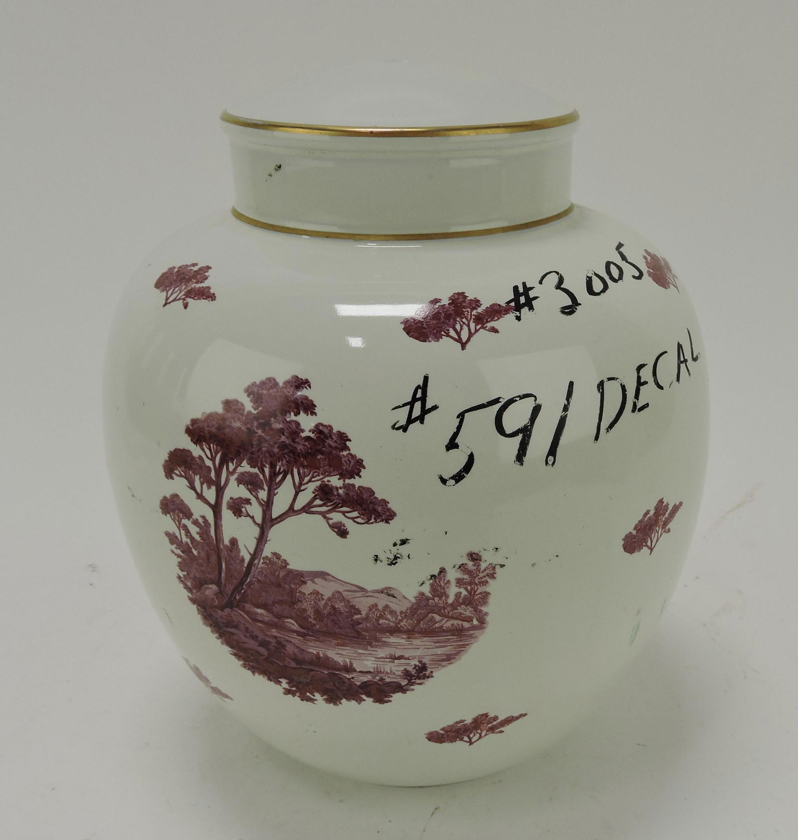 Hall China sample lamp base, shape (1 of 1)