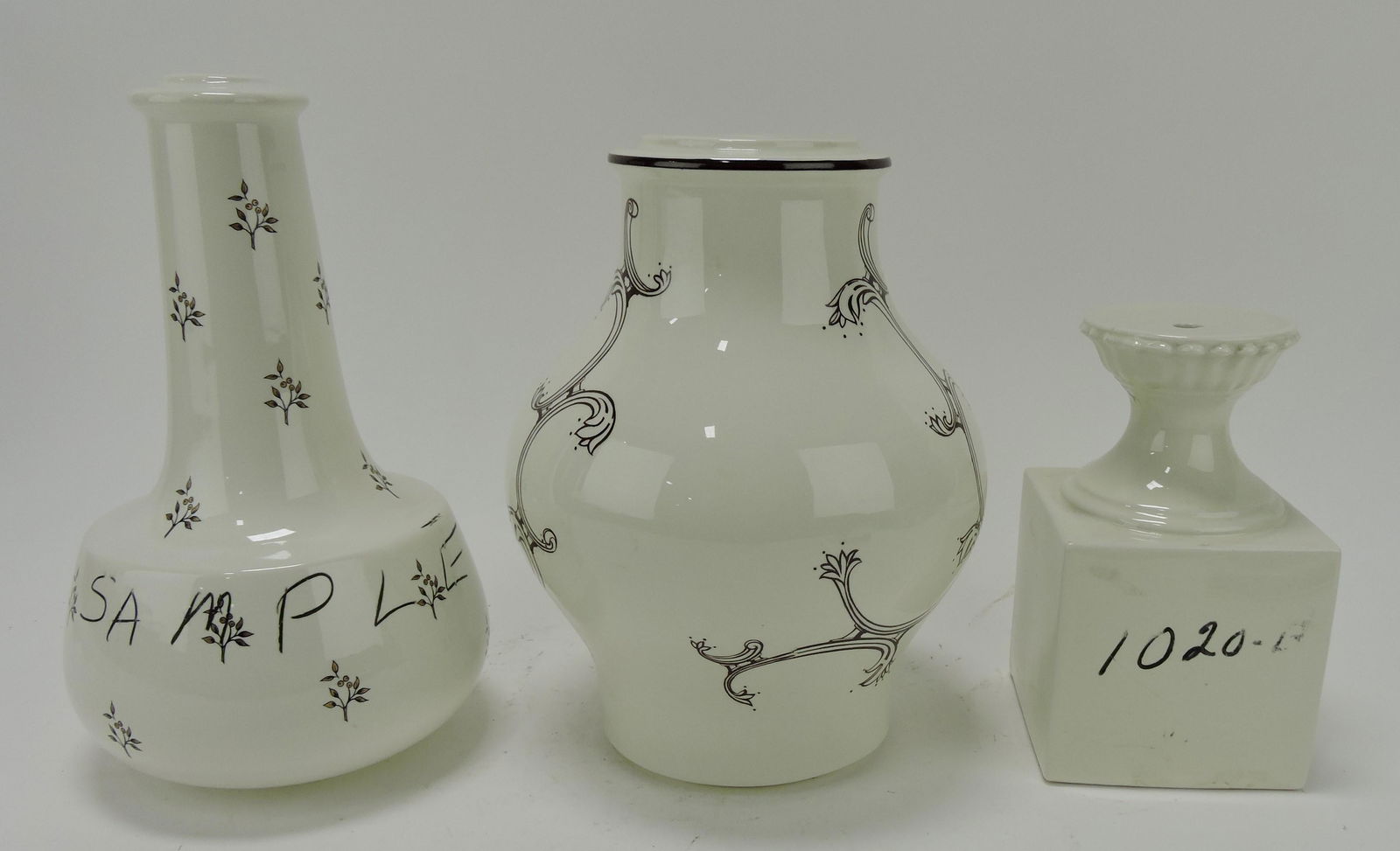 Hall China sample lamp base, lot of 3 (1 of 1)