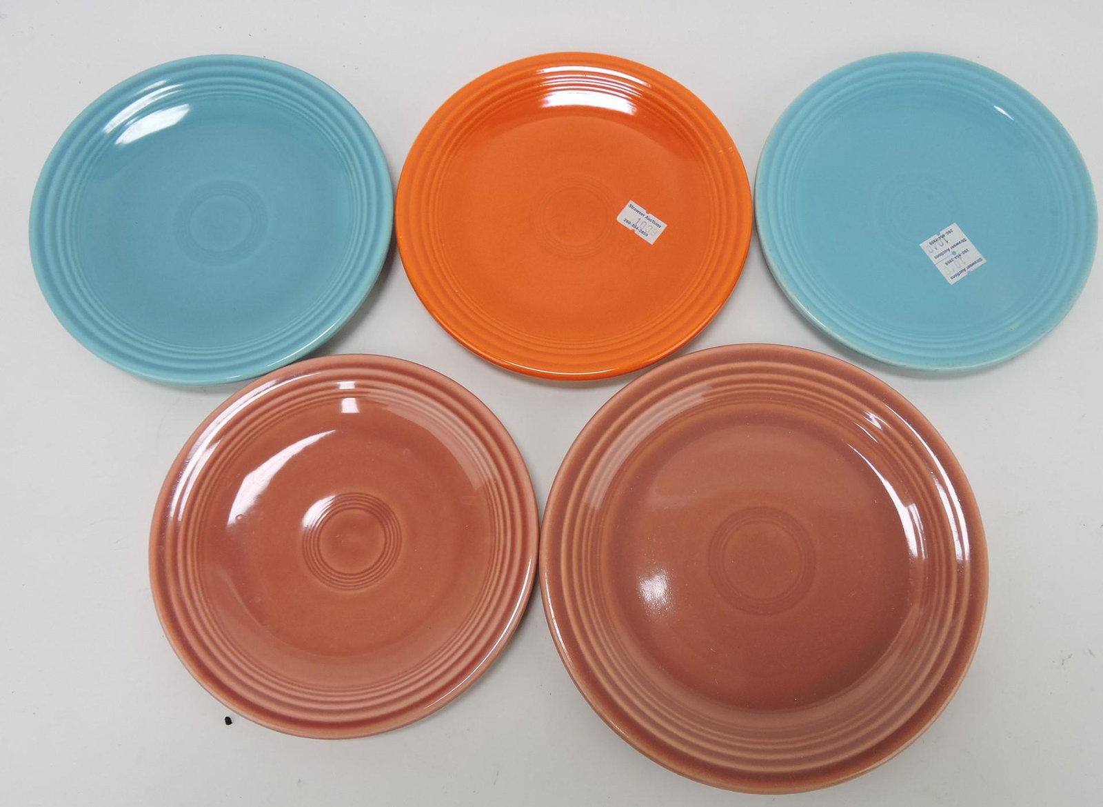 Fiesta lot of 4 - 6" & 1 - 7" plate, (1 of 1)