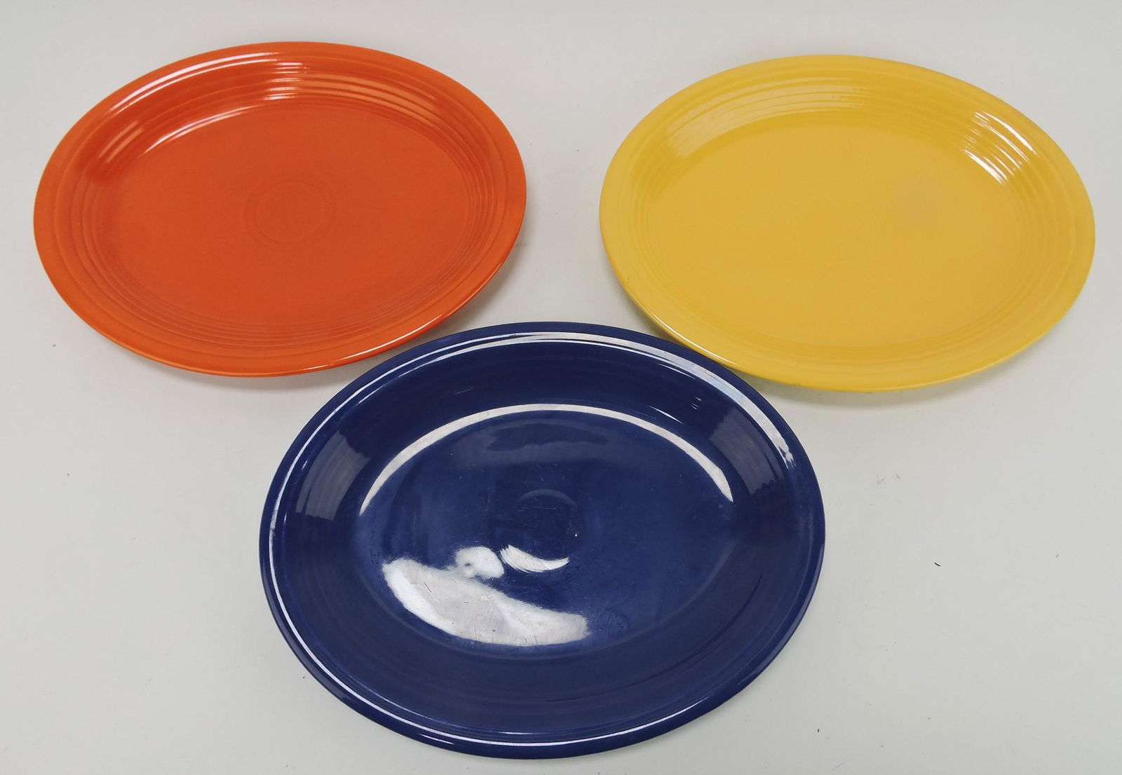 Fiesta platter group, red, cobalt, yellow (1 of 1)