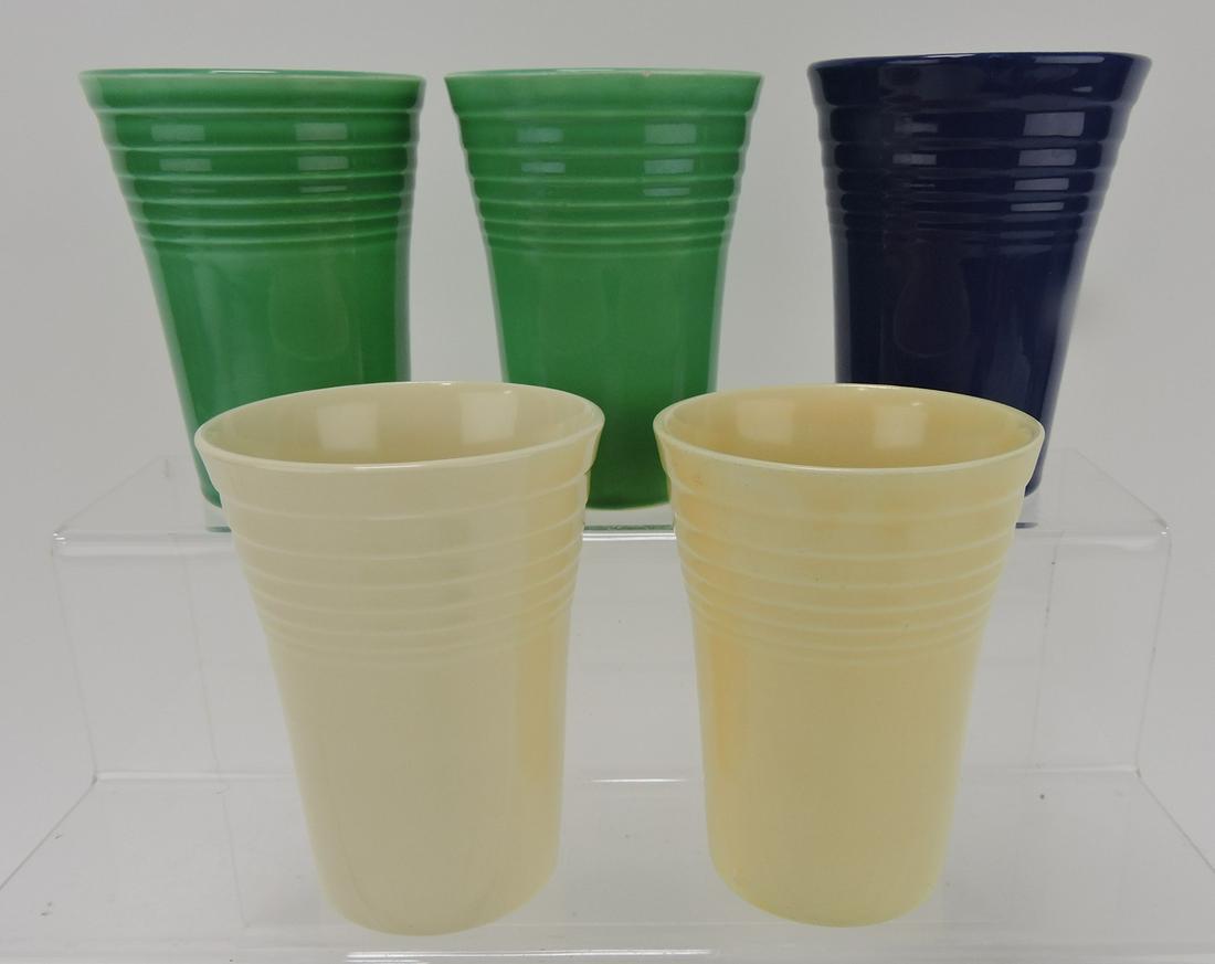 Fiesta water tumbler group, 5 mixed: .