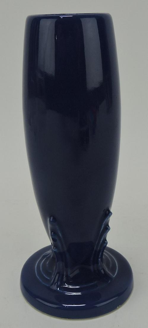 Fiesta bud vase, cobalt, base rim nick (1 of 1)