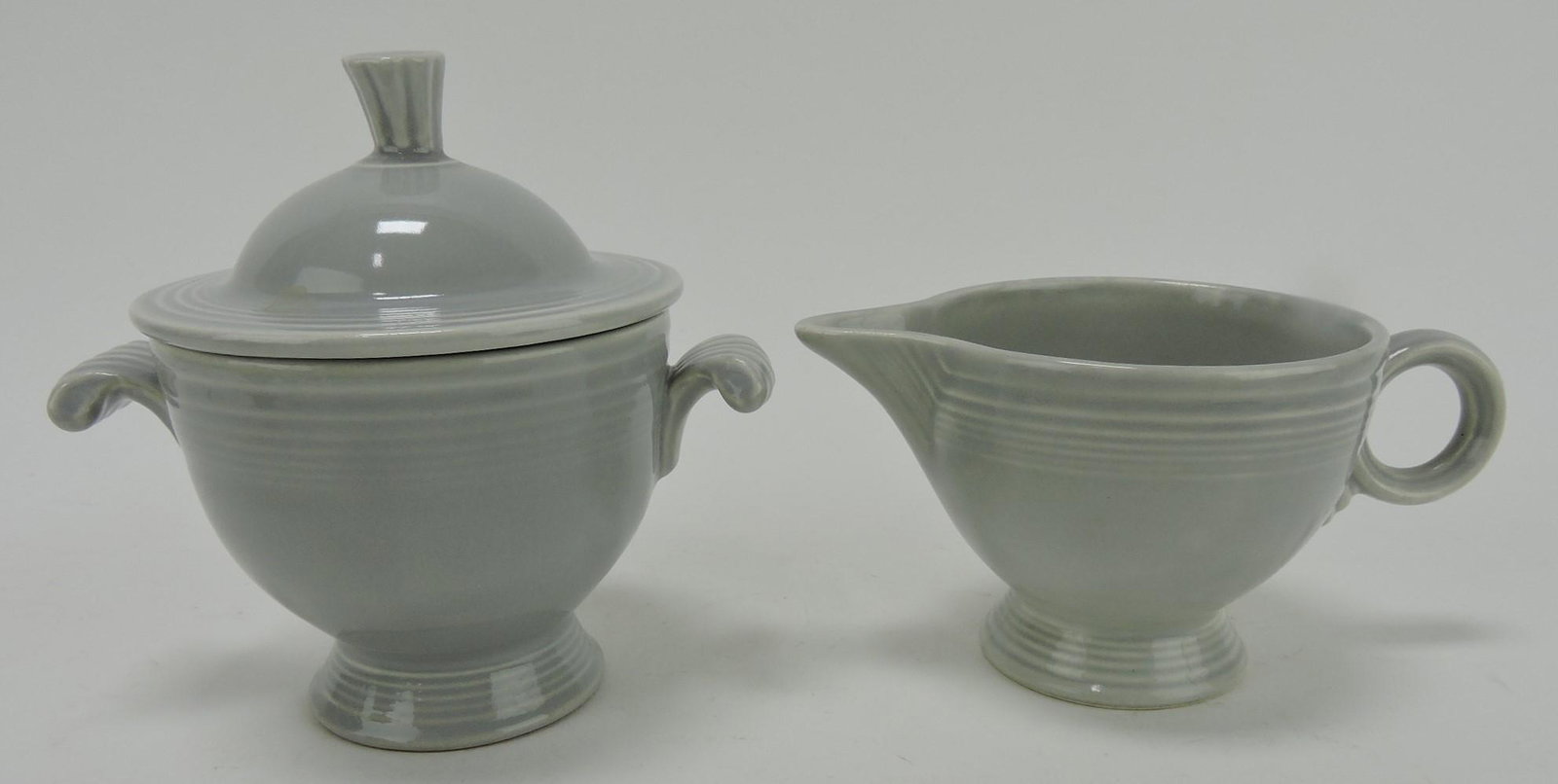 Fiesta cream & sugar, gray: .