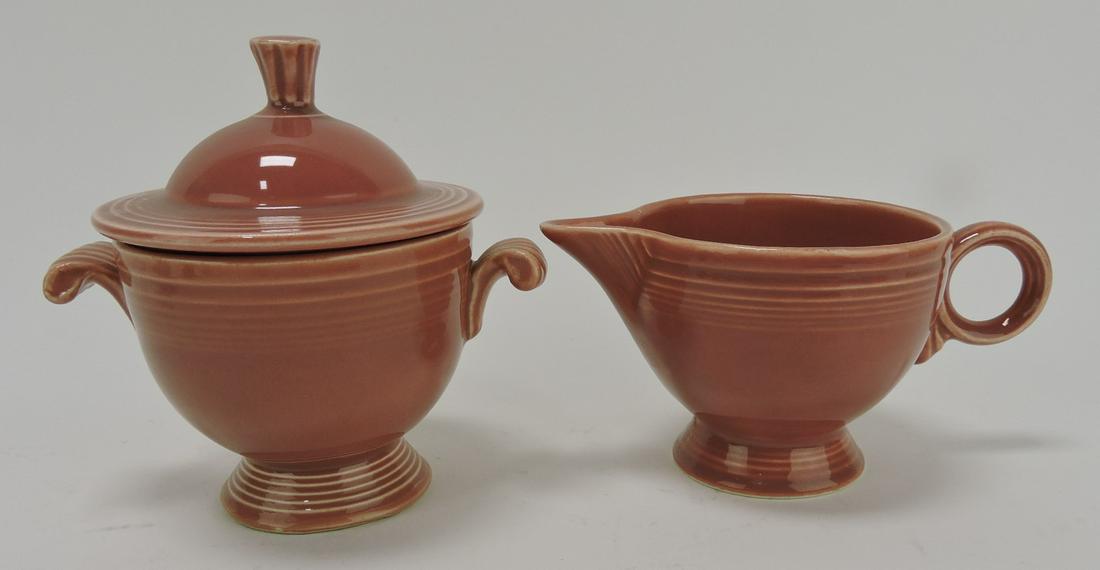 Fiesta cream & sugar, rose: .
