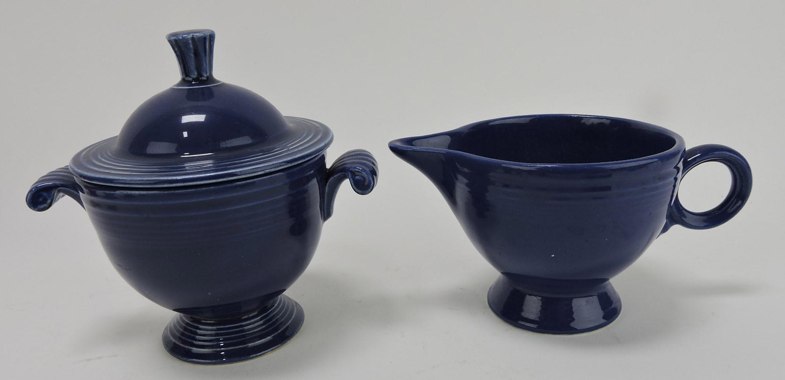 Fiesta cream & sugar, cobalt: .