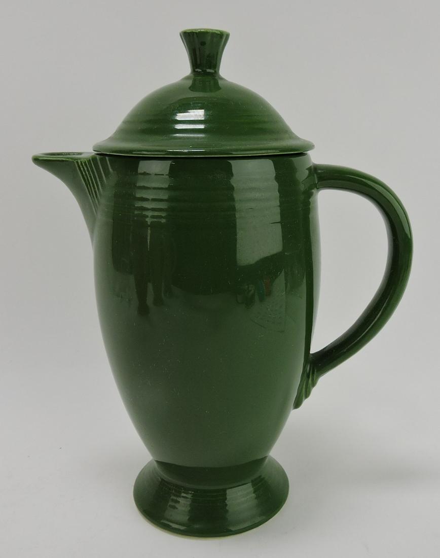Fiesta coffee pot, dark green, minor (1 of 1)