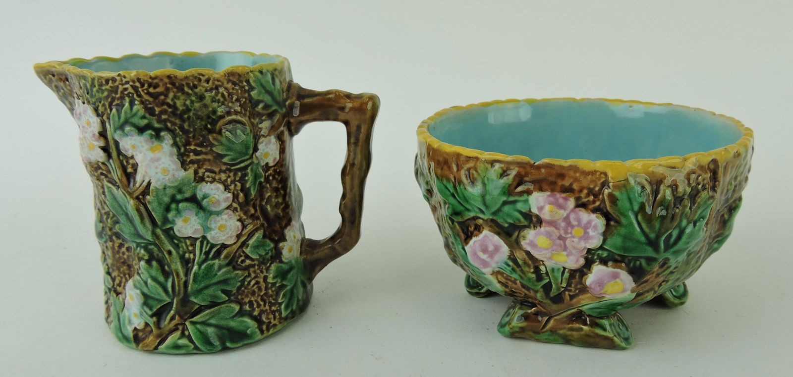 George Jones majolica rustic cream and (1 of 1)