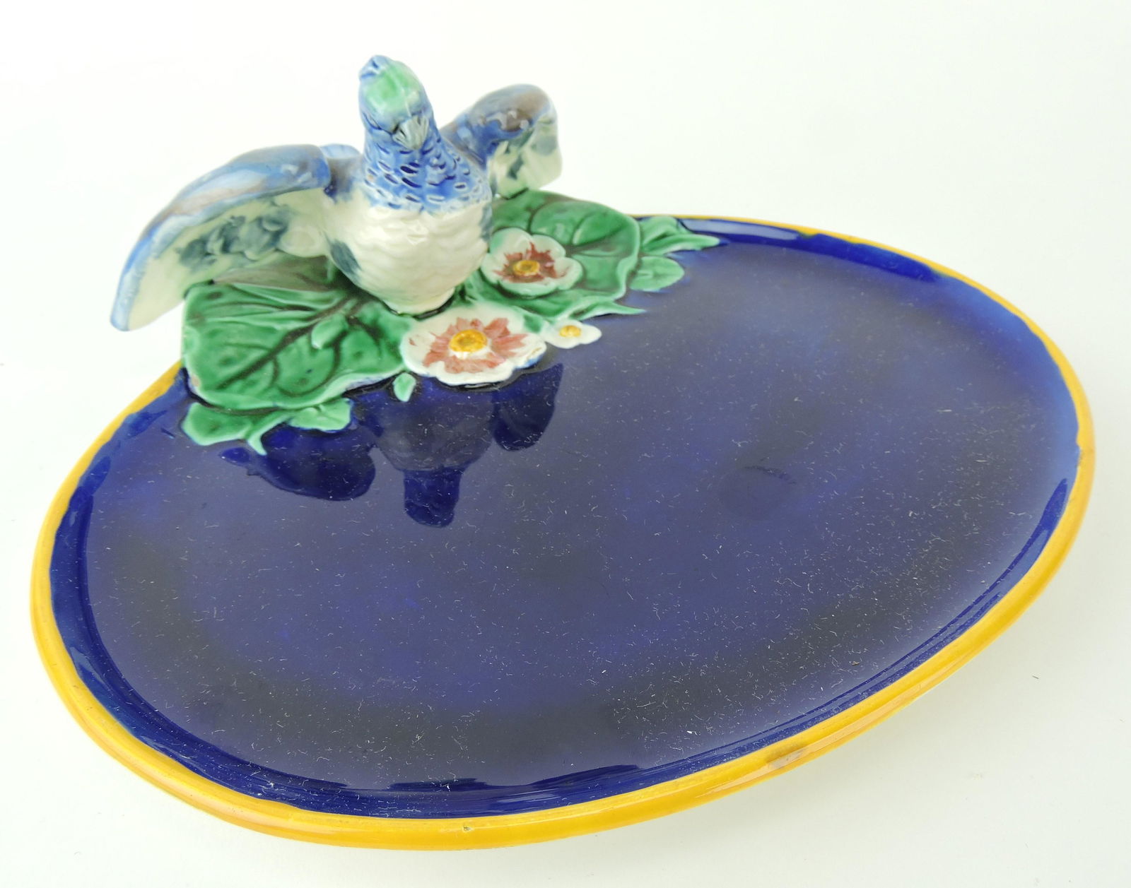 Wedgwood majolica cobalt tray with (1 of 1)