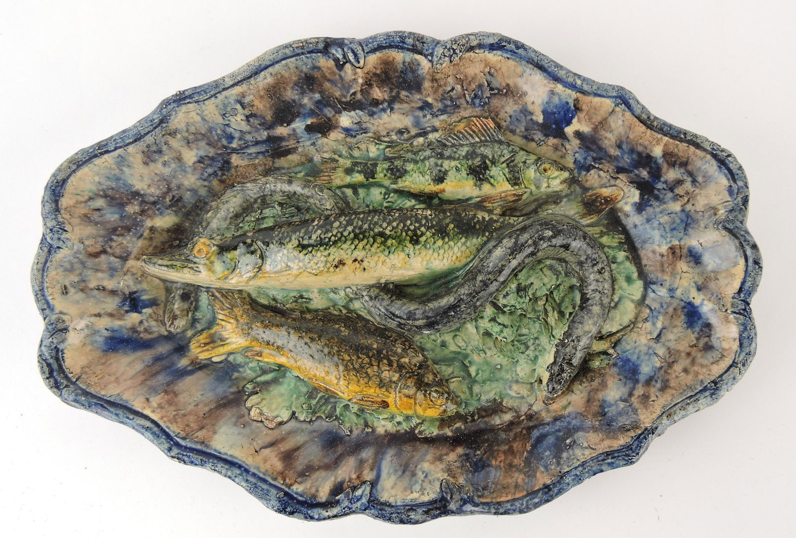 Landais French Palissy plaque with (1 of 3)