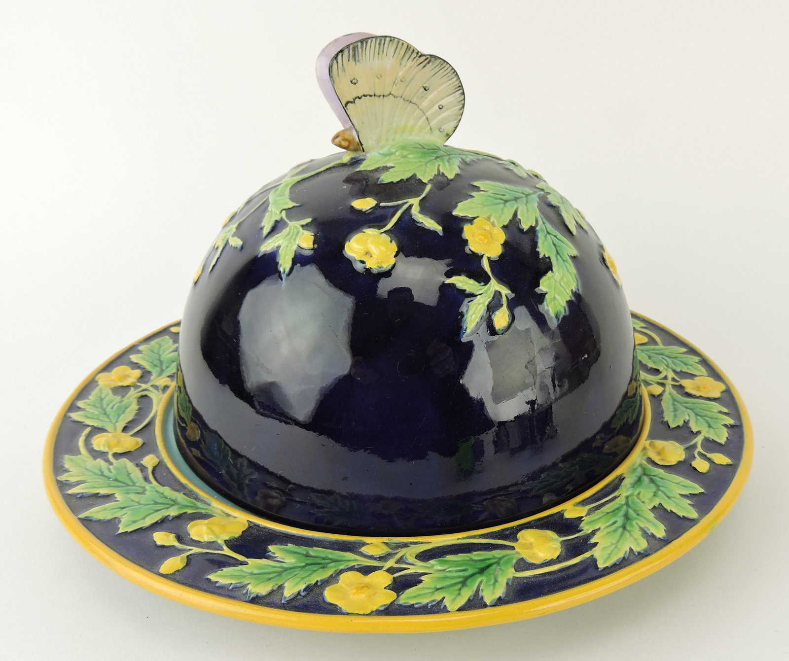 George Jones cobalt majolica primrose (1 of 4)