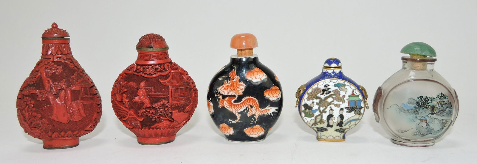 Lot of 5 snuff bottles (1 of 1)