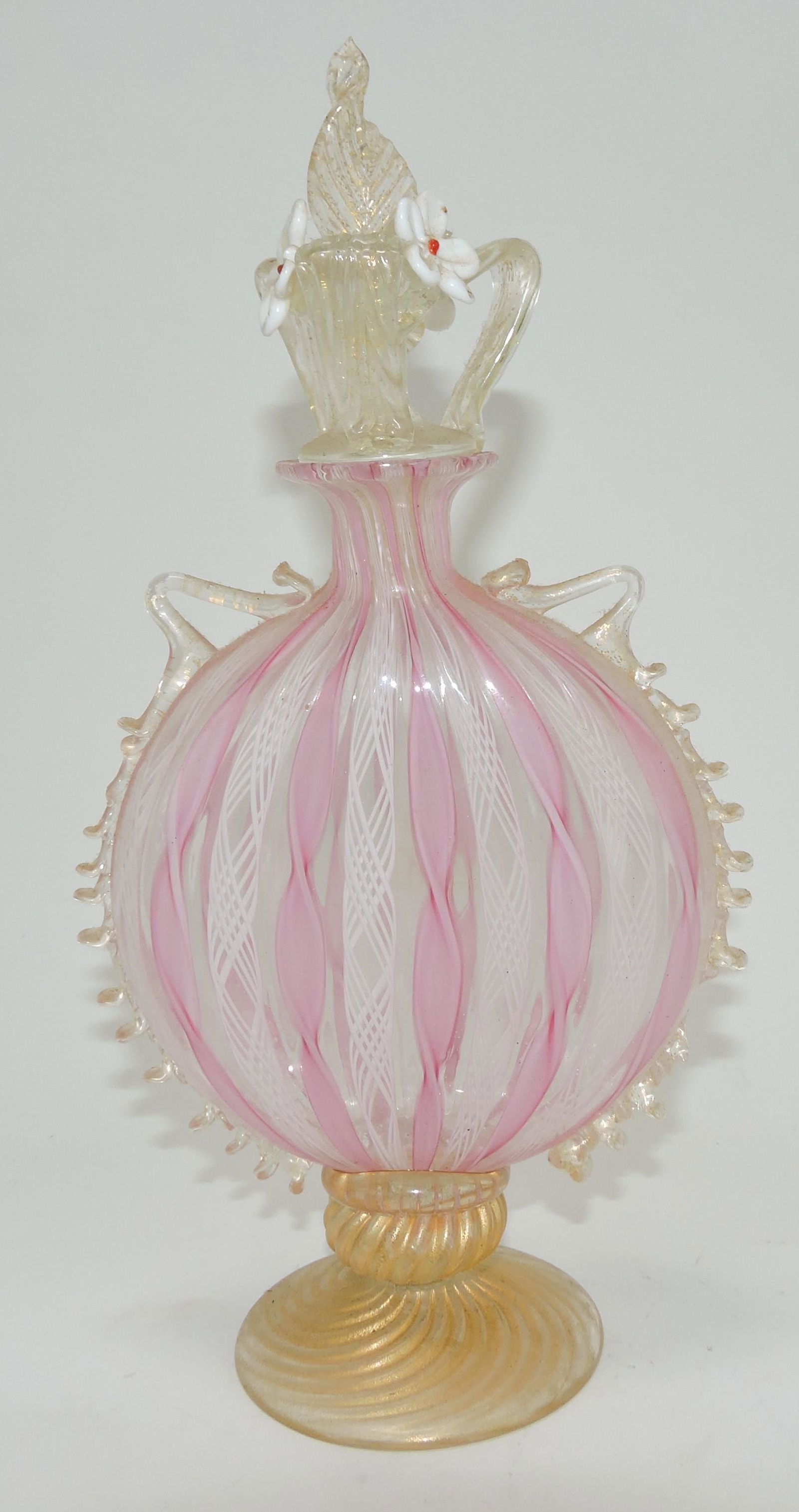 Venetian art glass bottle, 10" (1 of 1)