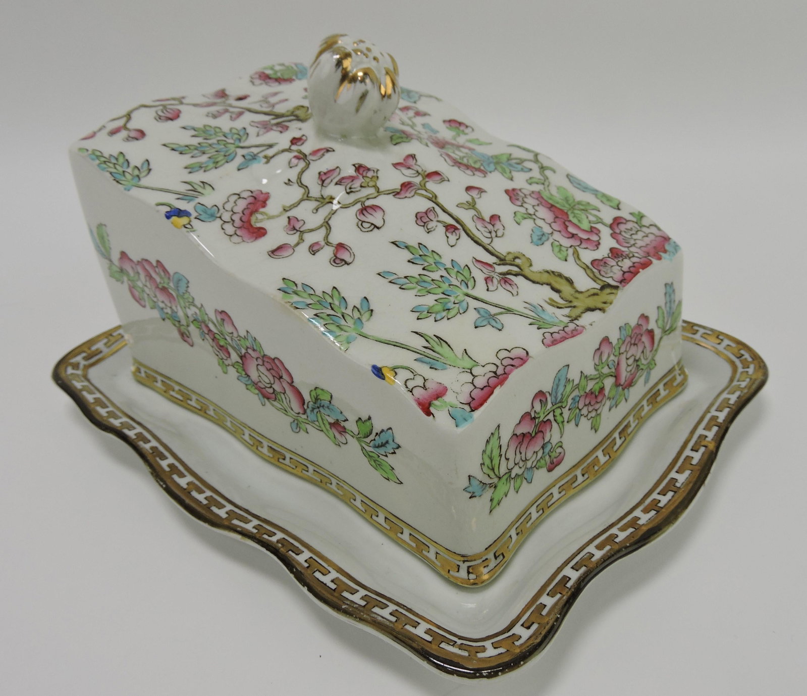 Bridgwood 'Indian Tree' wedge cheese: keeper, ironstone