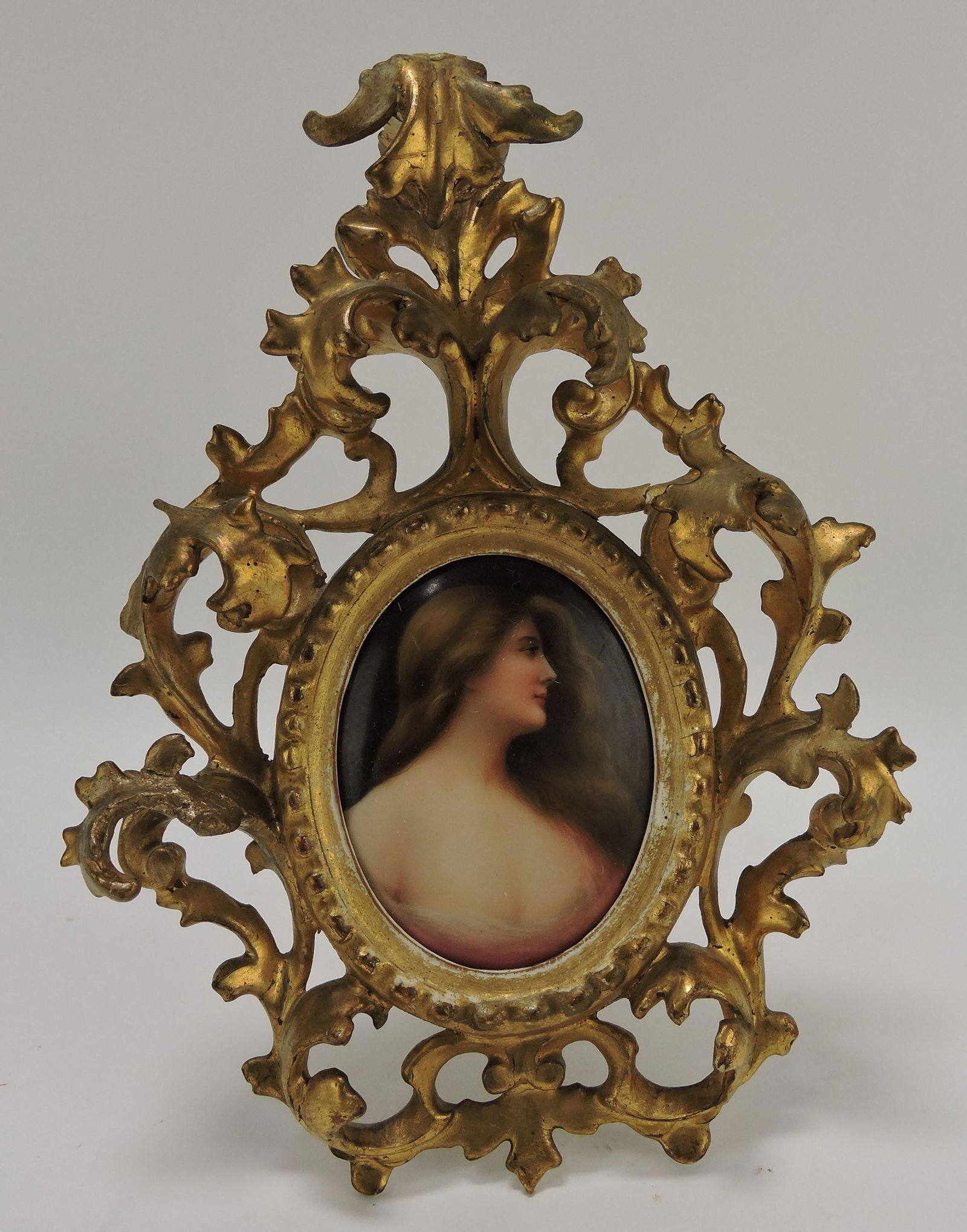Oval porcelain portrait plaque in (1 of 2)
