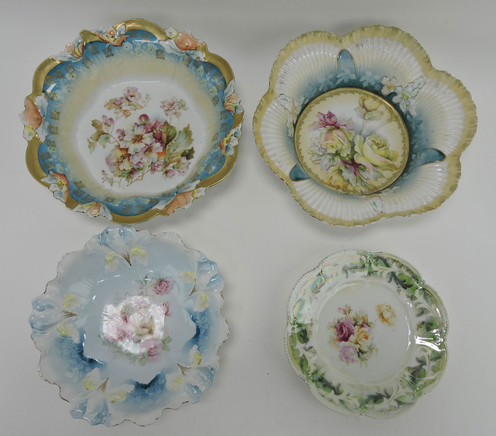 R.S. Prussia lot of 3 bowls and plate: (1 of 1)
