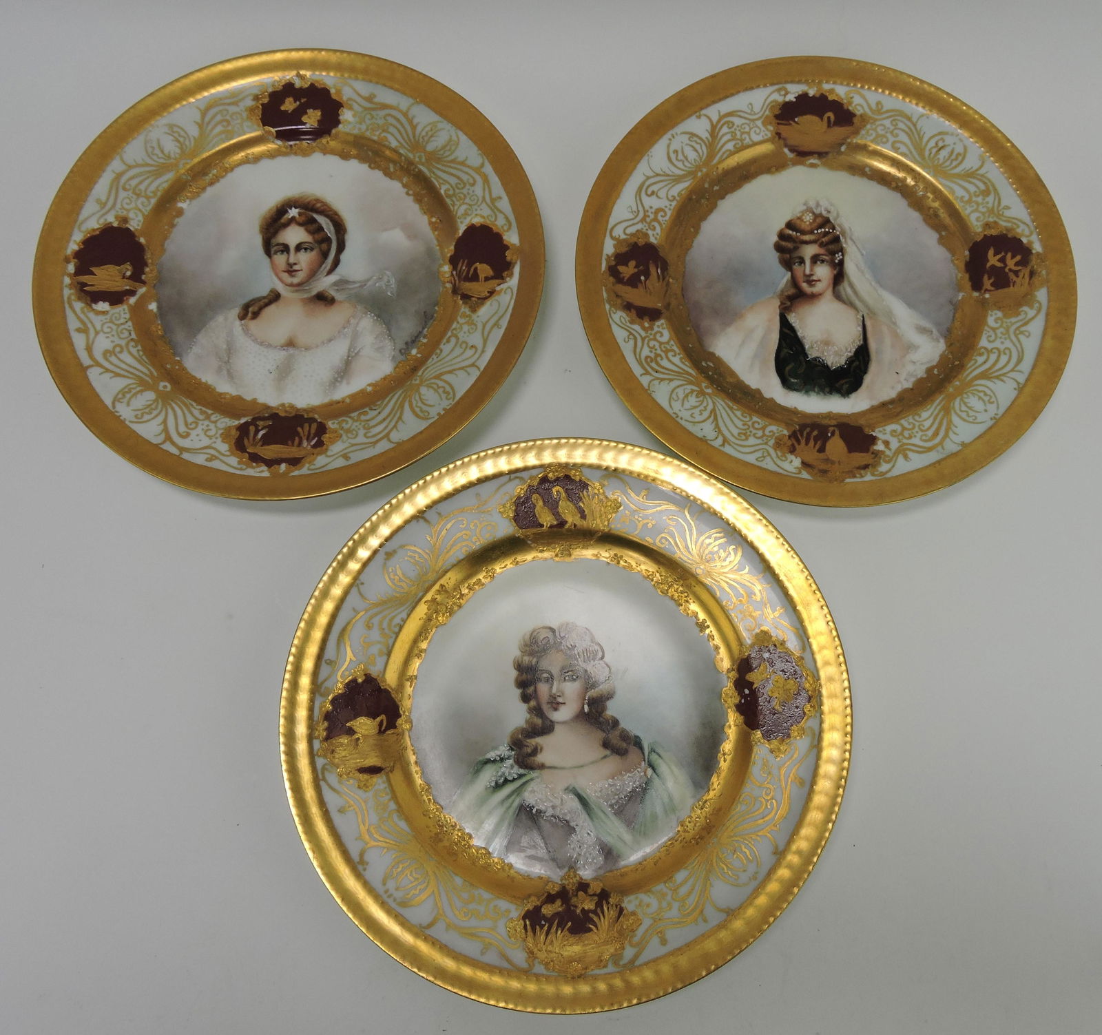 Set of 3 Haviland Limoges portrait (1 of 1)
