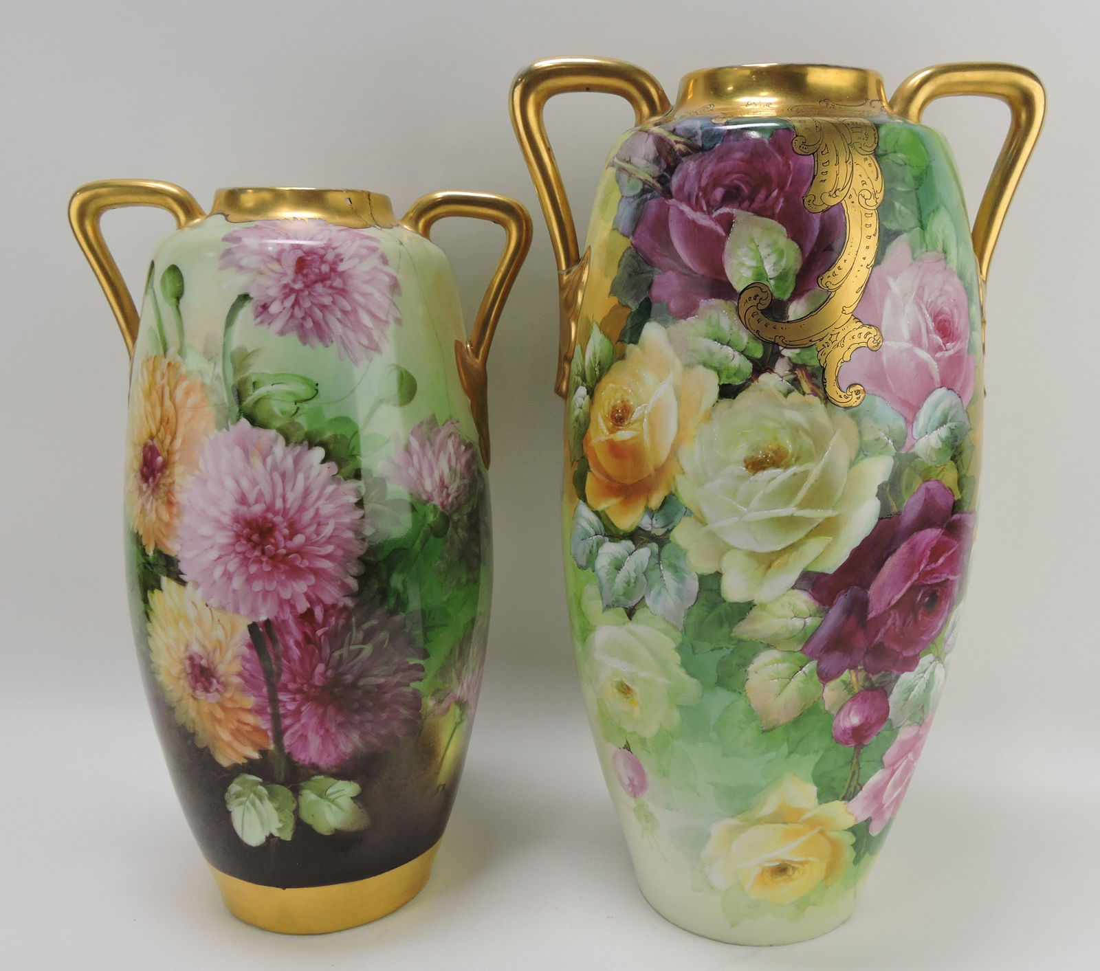 Royal Austria lot of 2 vases with roses (1 of 1)