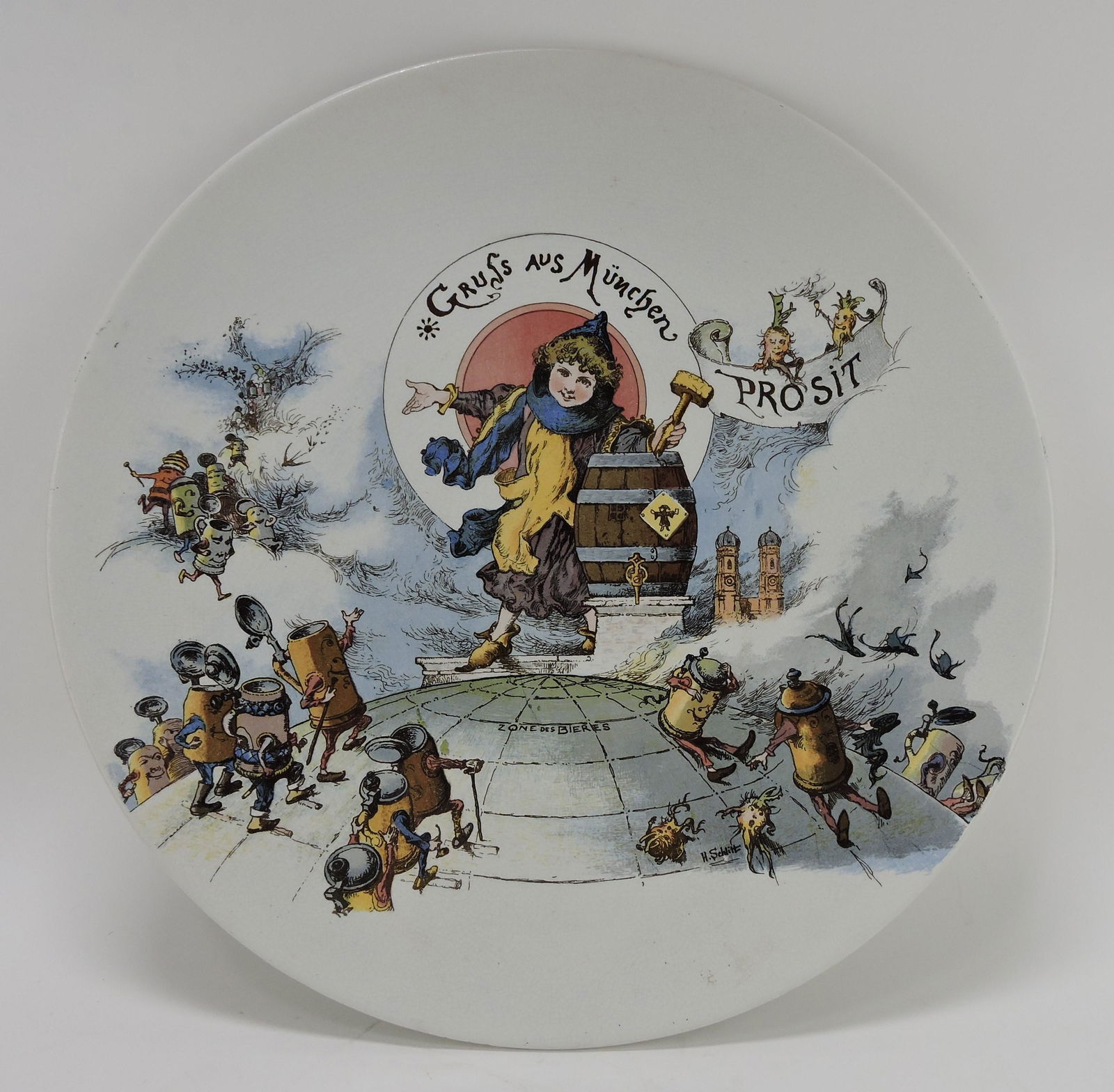 Villeroy & Boch Mettlach plaque 17", (1 of 1)