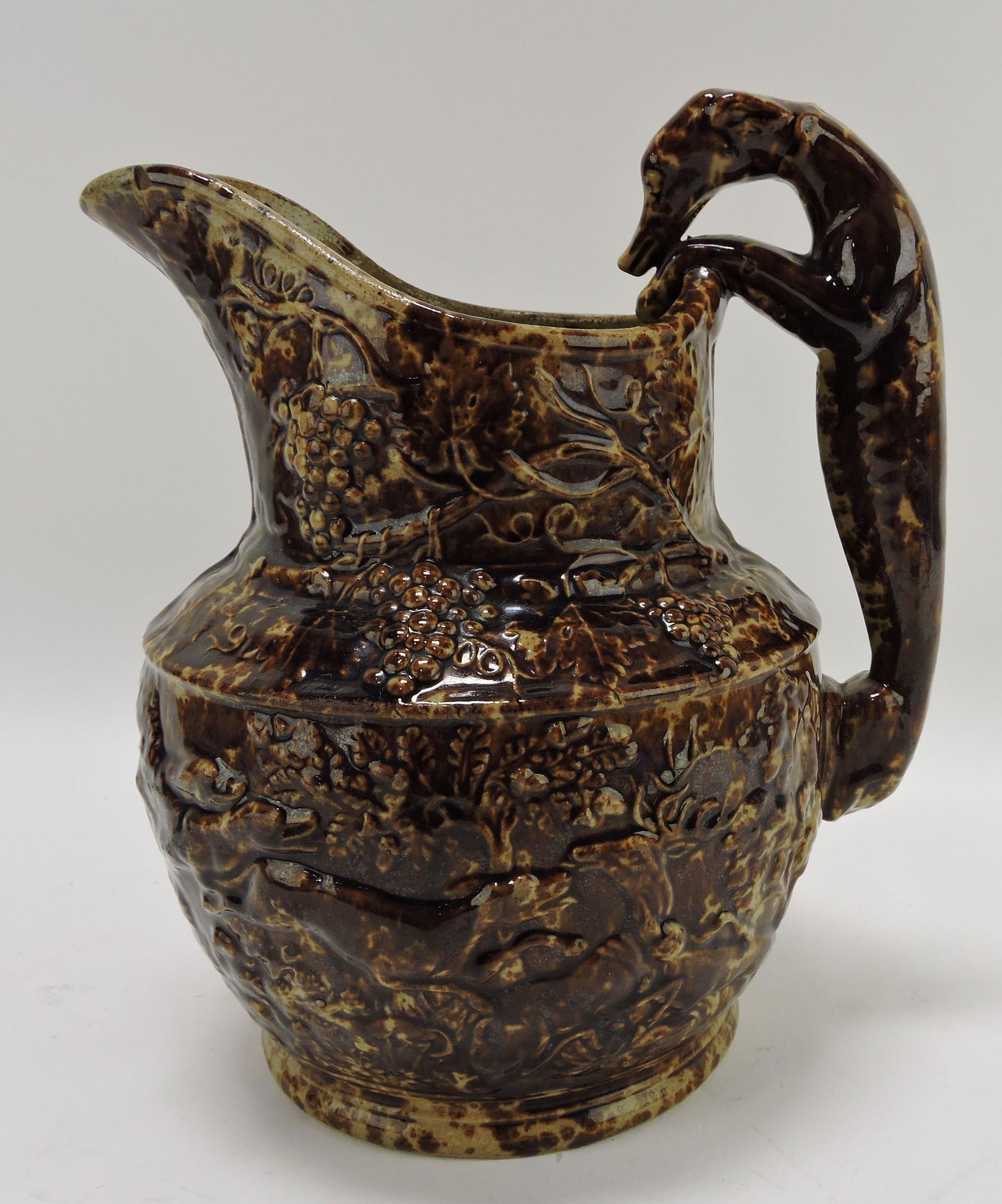 Bennington hound handled pitcher, (1 of 1)