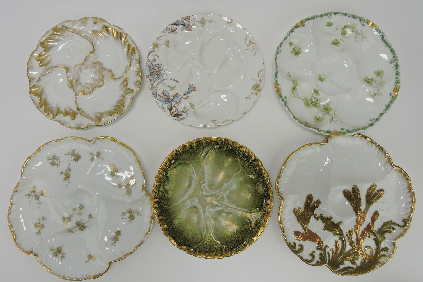 Haviland lot of 6 porcelain oyster (1 of 1)